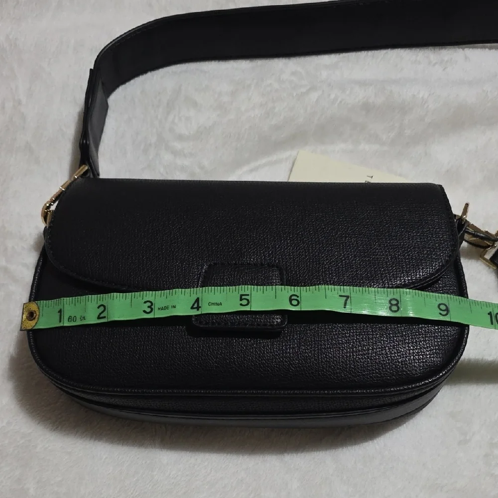 Ted Baker Black Crossbody‎ Bag with Gold Accents